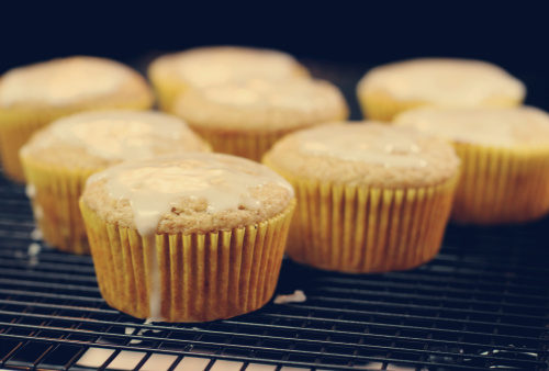 Lemon olive oil muffins