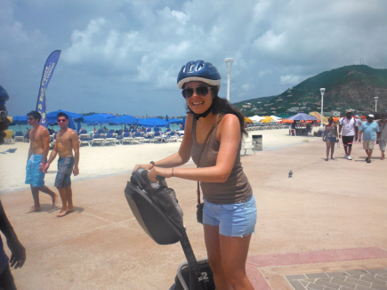 Christine from Project Light to Life (http://projectltl.com/) during her first Segway ride. Read the interview to find out what made this list item memorable. Photo used with permission