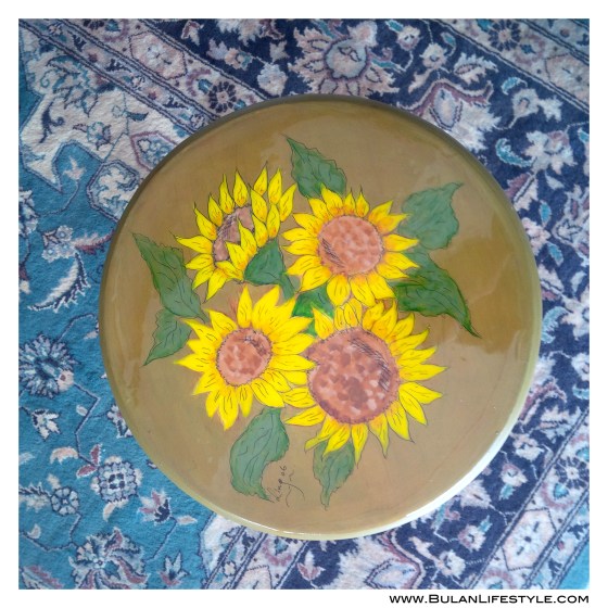 sunflowers painted chair