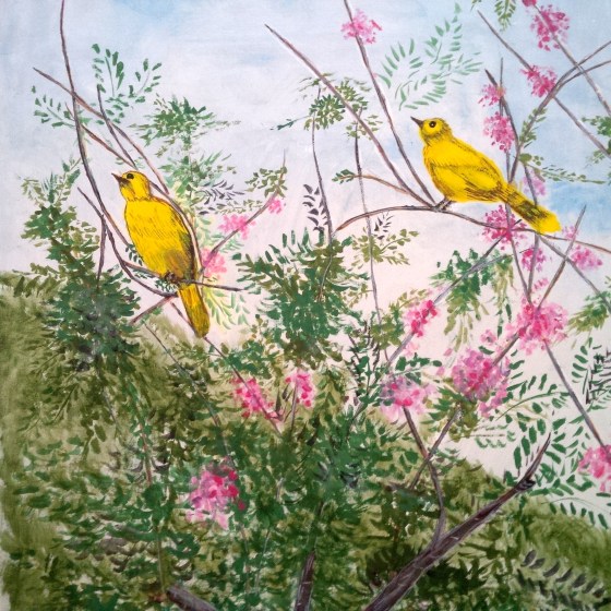 yellow bird painting