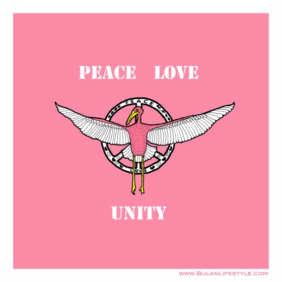 Peter the Pelican Peace, Love, Unity