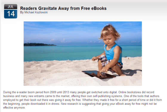Readers Gravitate Away From Free Ebooks