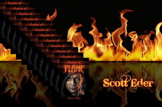 knight of flame with fire