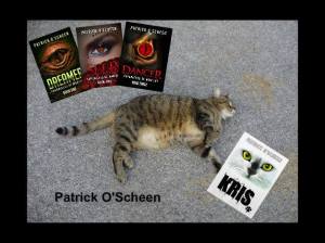 patrick 4 books and cat