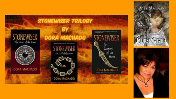 dora four books  gold background