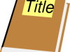 How to find a title for your&nbsp;book