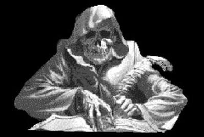 skeleton-writing-letter