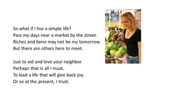 irene poem simple life