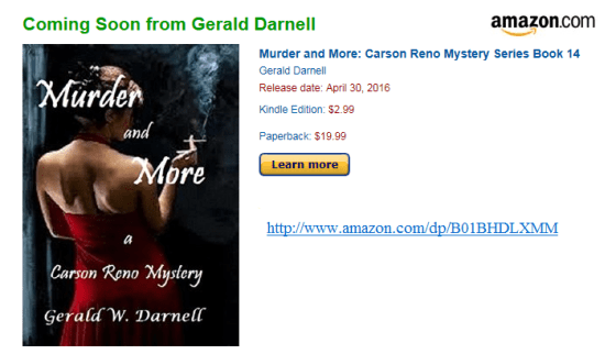 Murder and More on Amazon