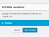EU COOKIE LAW BANNER&nbsp;REQUIRED…
