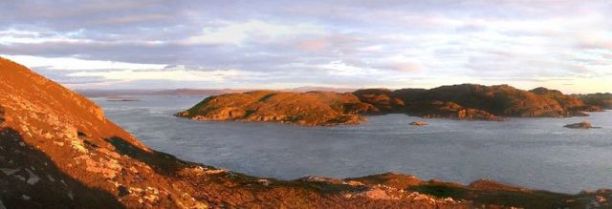 View over the gulf of Corryvreckan toward Eilean Beag and the Island of Jura. Image: © Copyright Tony Page 