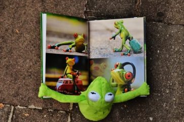 Kermit Frog reading - Jean's Writing