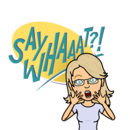 Bitmoji image "Say What" Jean Cogdell