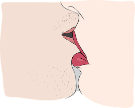 Image of two people kissing